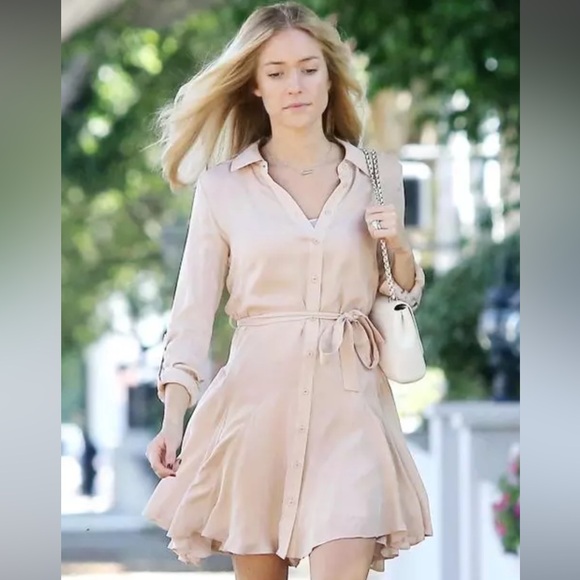 Bebe silk fit and flare long sleeve shirt dress size XS Measurements - Picture 9 of 9